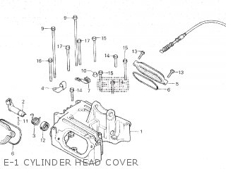 E-1 CYLINDER HEAD COVER - XR500 1979 (Z) CANADA