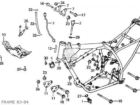 Honda XR500R 1984 (E) USA parts lists and schematics