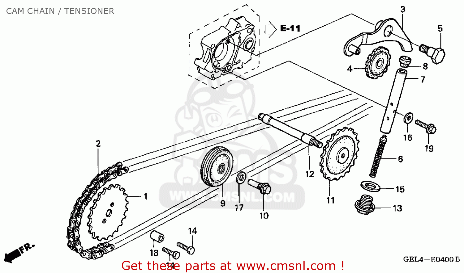Honda XR50R 2001 (1) USA CAM CHAIN / TENSIONER buy CAM CHAIN
