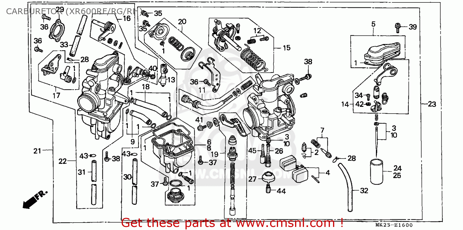 Honda Xr600r 1985 (f) Canada Carburetor (xr600rf Rg Rh) - Buy 