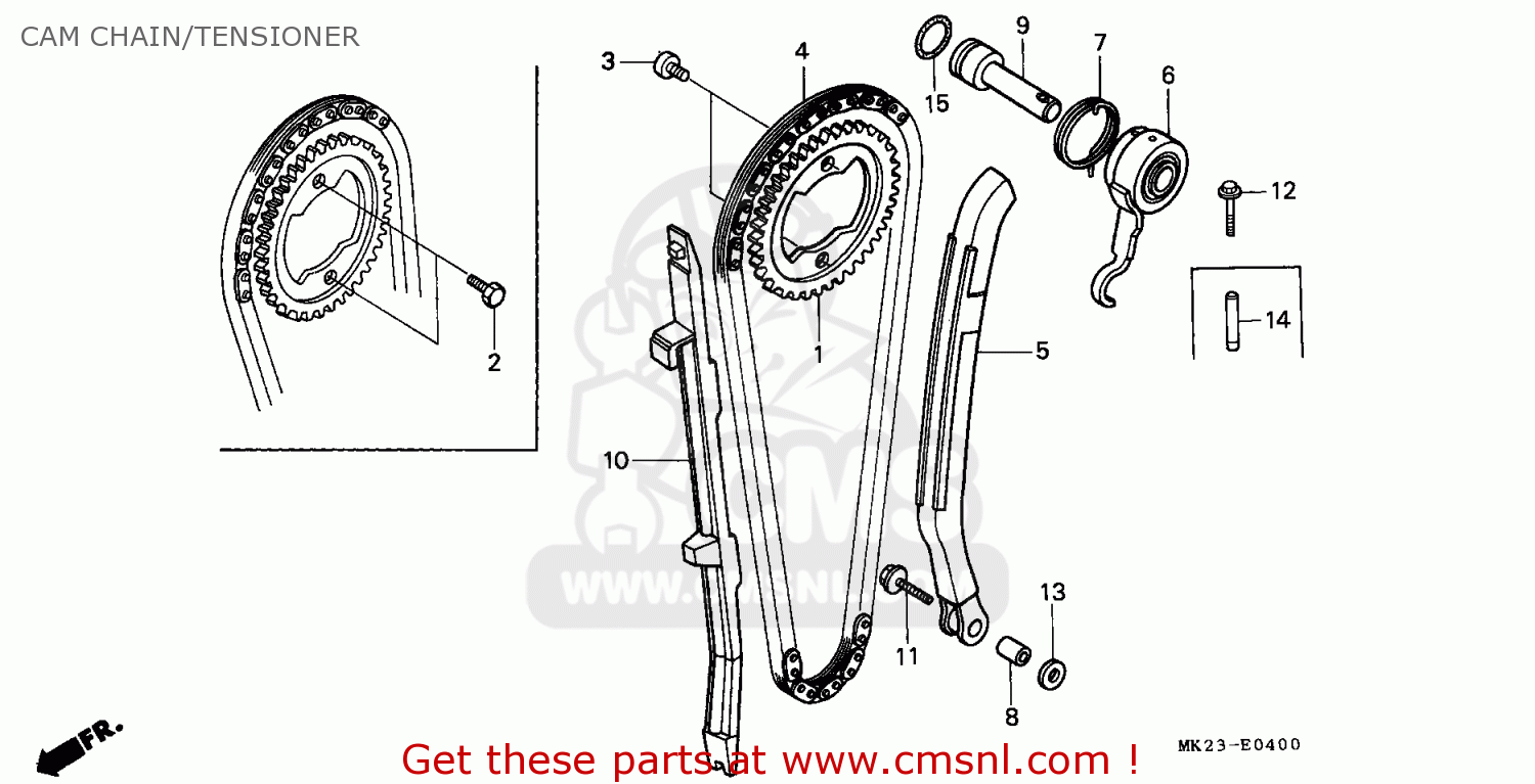 Honda XR600R 1985 (F) SOUTH AFRICA CAM CHAIN/TENSIONER buy CAM CHAIN