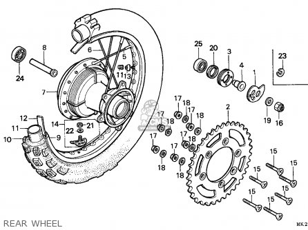 Honda XR600R 1987 (H) BELGIUM parts lists and schematics