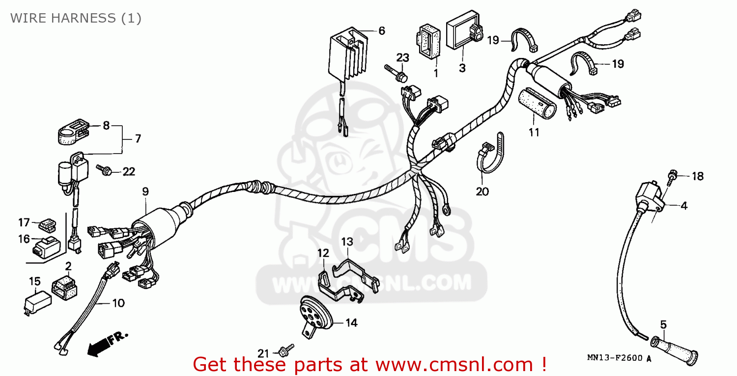 Honda XR600R 1994 (R) EUROPEAN DIRECT SALES WIRE HARNESS (1) - buy WIRE