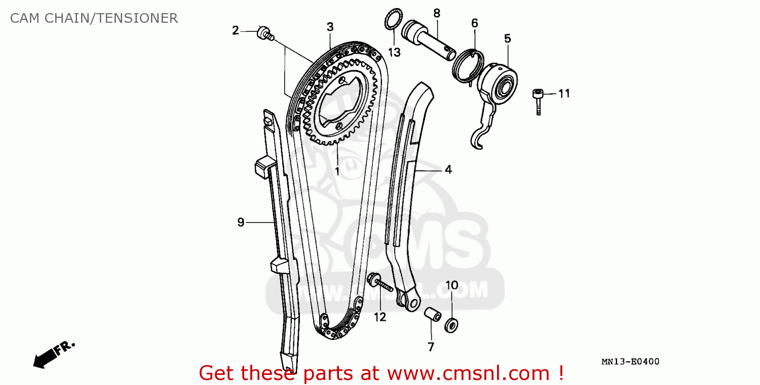 Honda XR600R 1995 (S) AUSTRALIA CAM CHAIN/TENSIONER buy CAM CHAIN