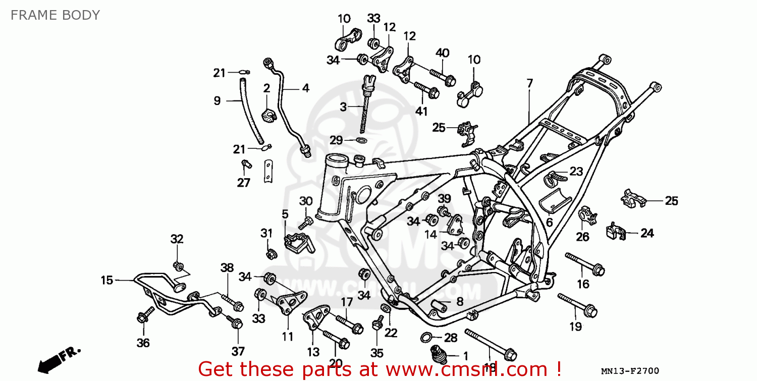 Honda XR600R 1998 (W) EUROPEAN DIRECT SALES / MK FRAME BODY buy FRAME