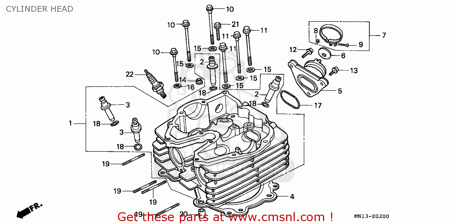 Honda XR600R 1999 (X) AUSTRALIA CYLINDER HEAD - buy CYLINDER HEAD ...