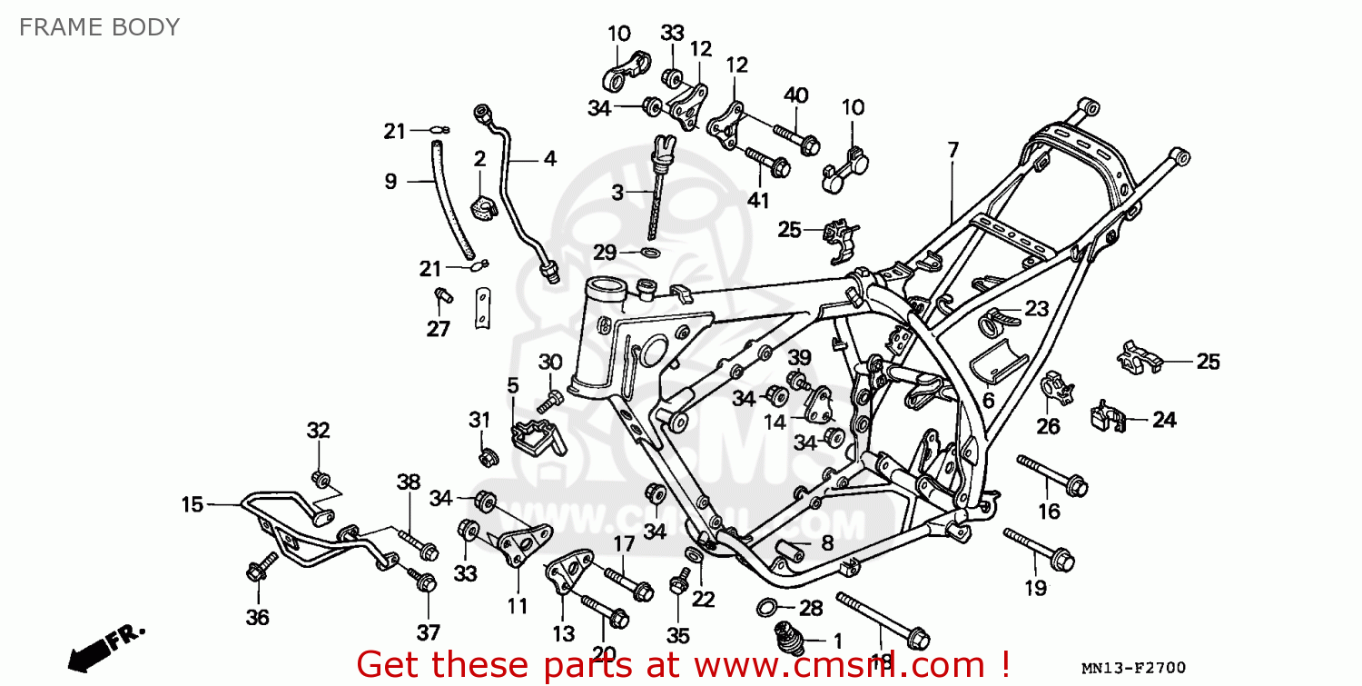 Honda Xr600r 2000 (y) Canada   Ref Frame Body - Buy Frame Body Spares 