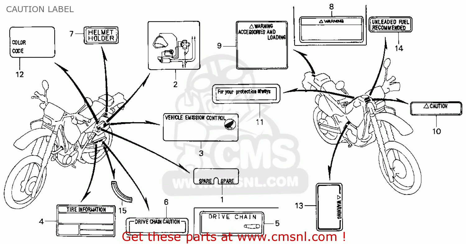 Honda XR650L 1998 (W) USA parts lists and schematics