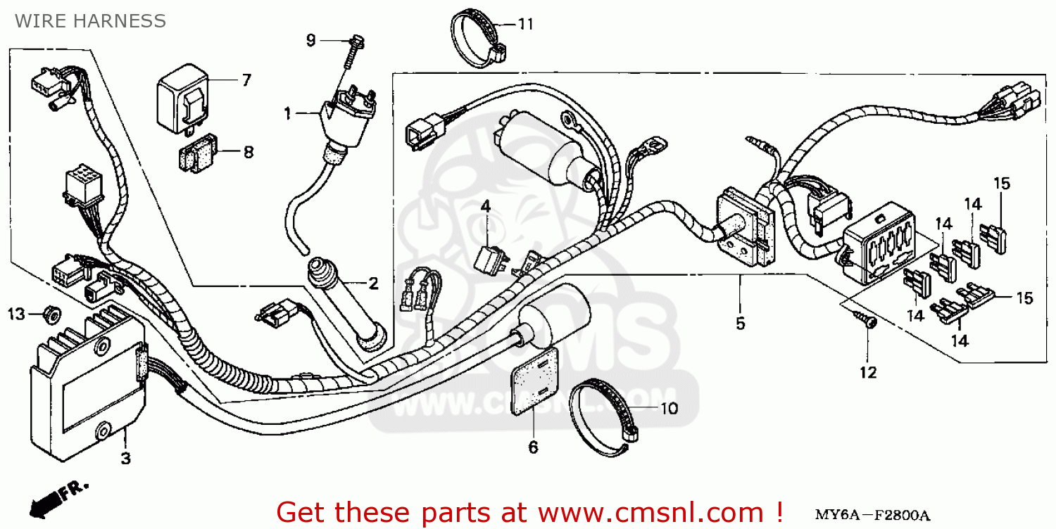 Honda XR650L 2004 (4) USA WIRE HARNESS - buy WIRE HARNESS spares online