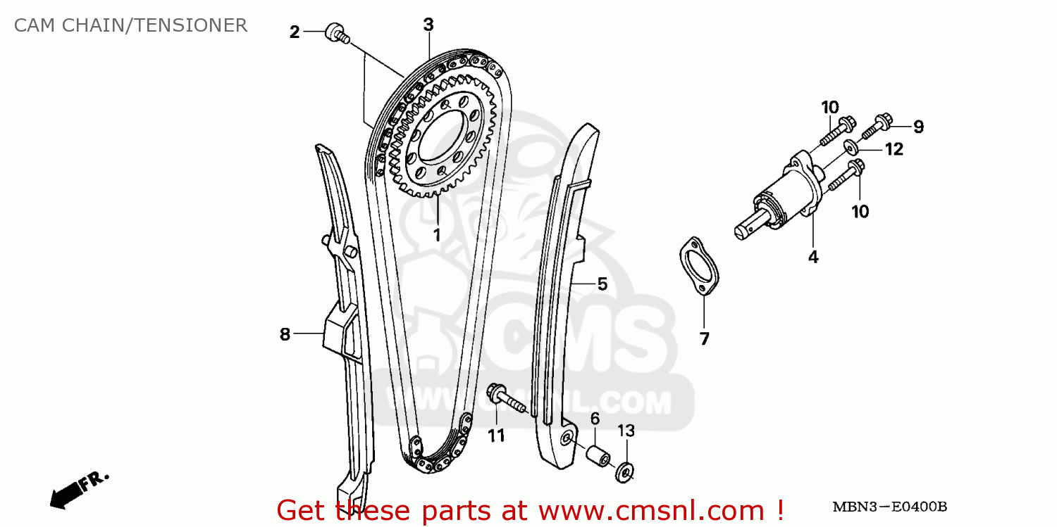 Honda XR650R 2000 (Y) CANADA / REF CAM CHAIN/TENSIONER buy CAM CHAIN