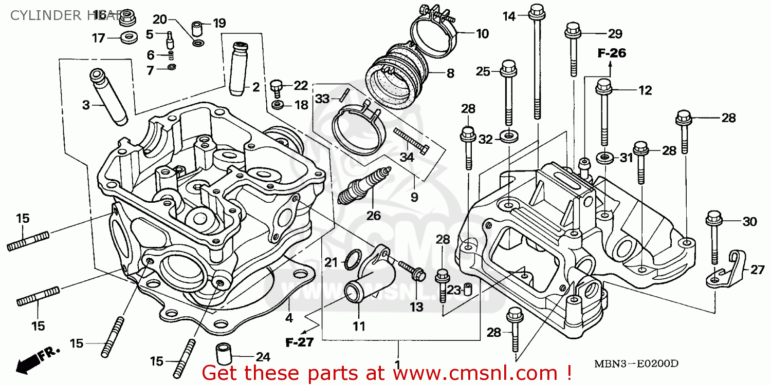 Honda XR650R 2002 (2) EUROPEAN DIRECT SALES CYLINDER HEAD - buy