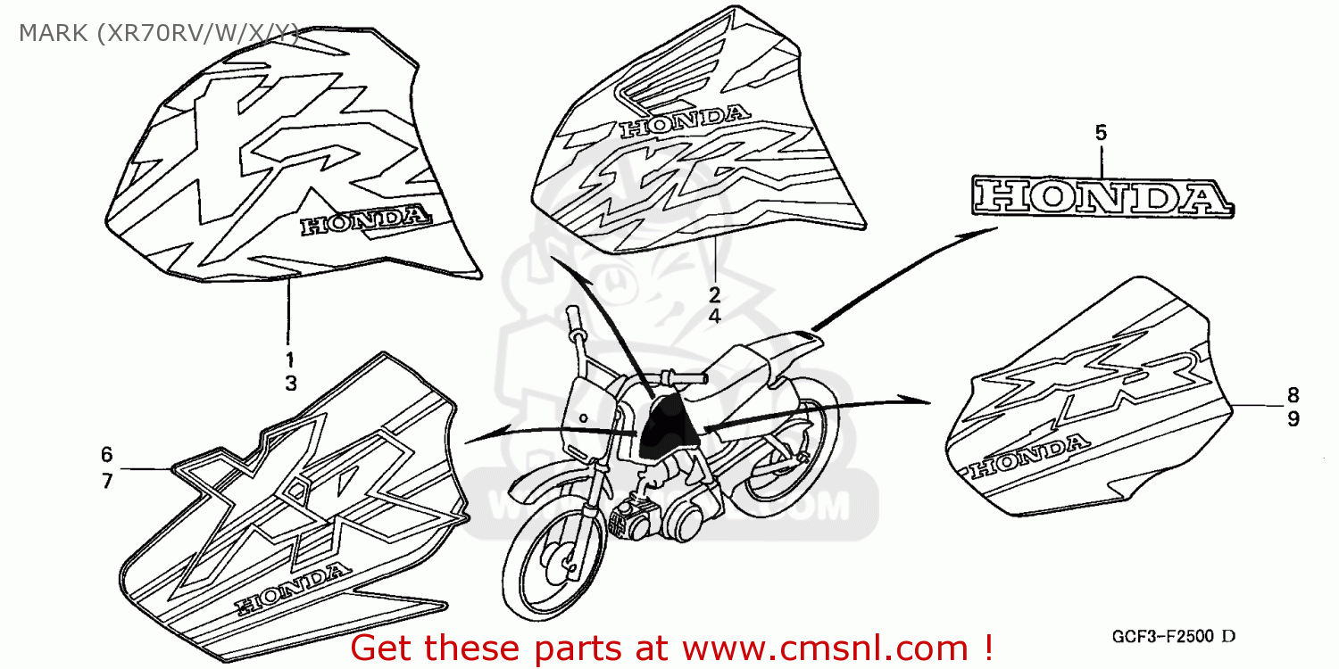 Honda XR70R 1998 (W) EUROPEAN DIRECT SALES MARK (XR70RV/W/X/Y) - buy