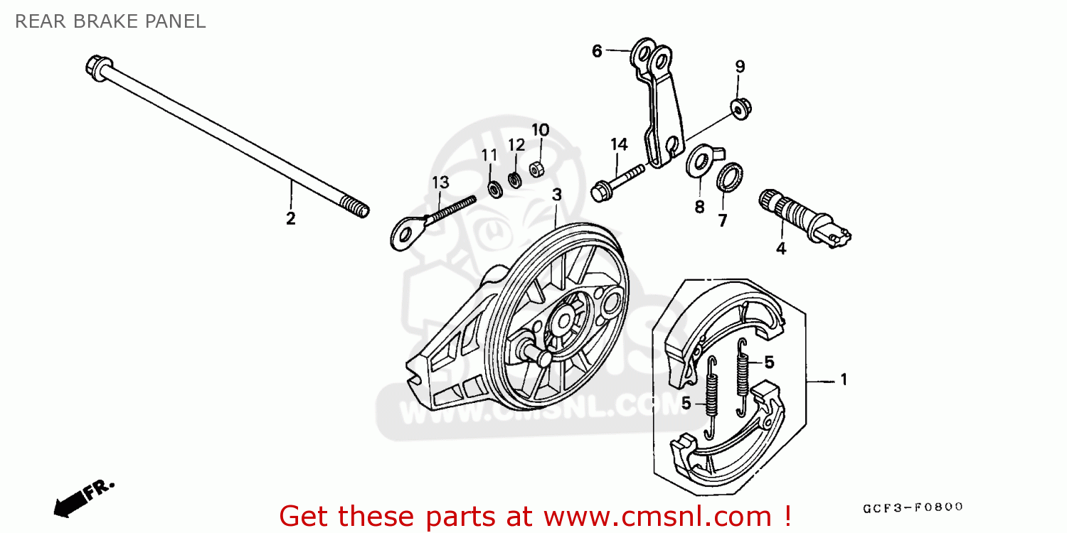 Honda XR70R 2002 (2) CANADA / REF REAR BRAKE PANEL buy REAR BRAKE