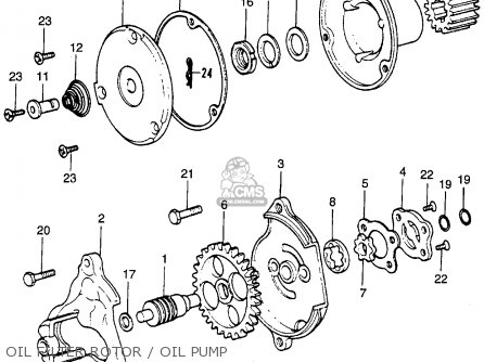 Honda XR75 K0 1973 USA parts lists and schematics