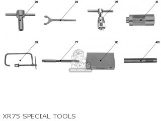 Honda XR75 SPECIAL TOOLS parts lists and schematics