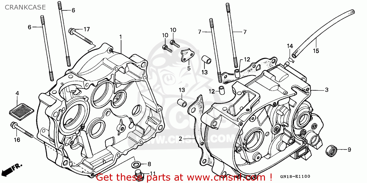 Honda XR80R 1999 (X) MEXICO CRANKCASE - buy CRANKCASE spares online