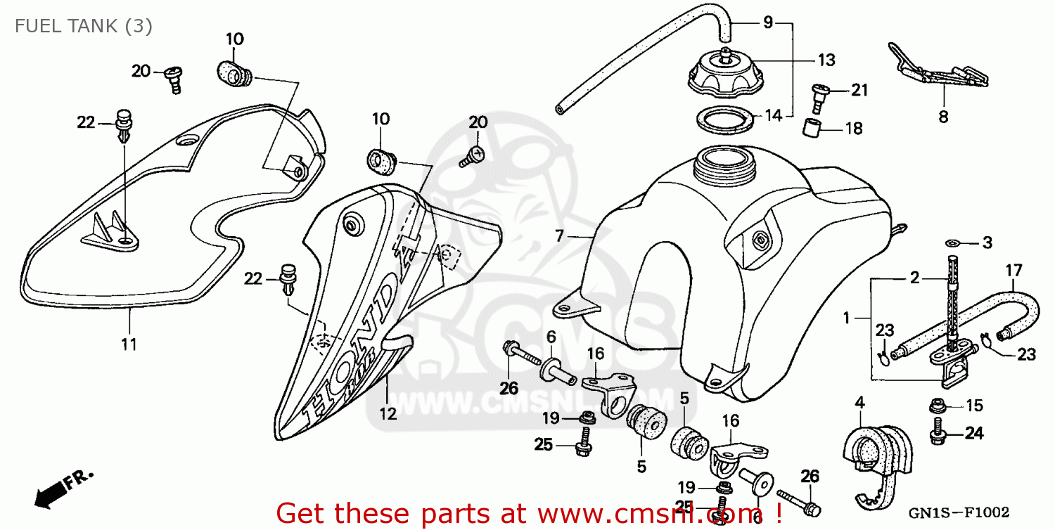 Honda XR80R 2001 (1) CANADA / CMF REF FUEL TANK (3) buy FUEL TANK (3