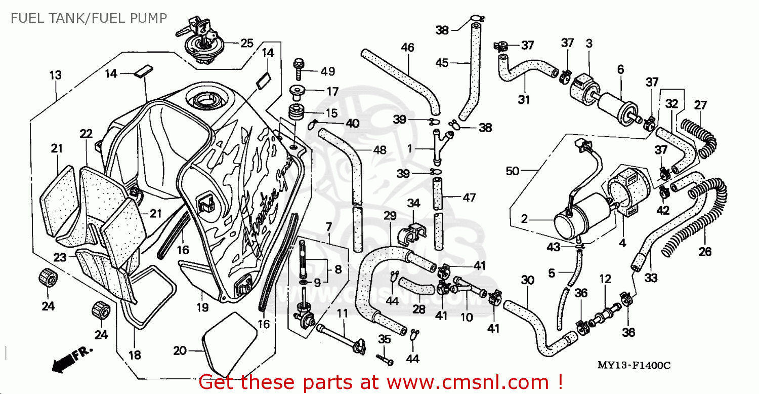 Honda XRV750 AFRICA TWIN 1993 (P) GERMANY FUEL TANK/FUEL ... honda africa twin wiring diagram 