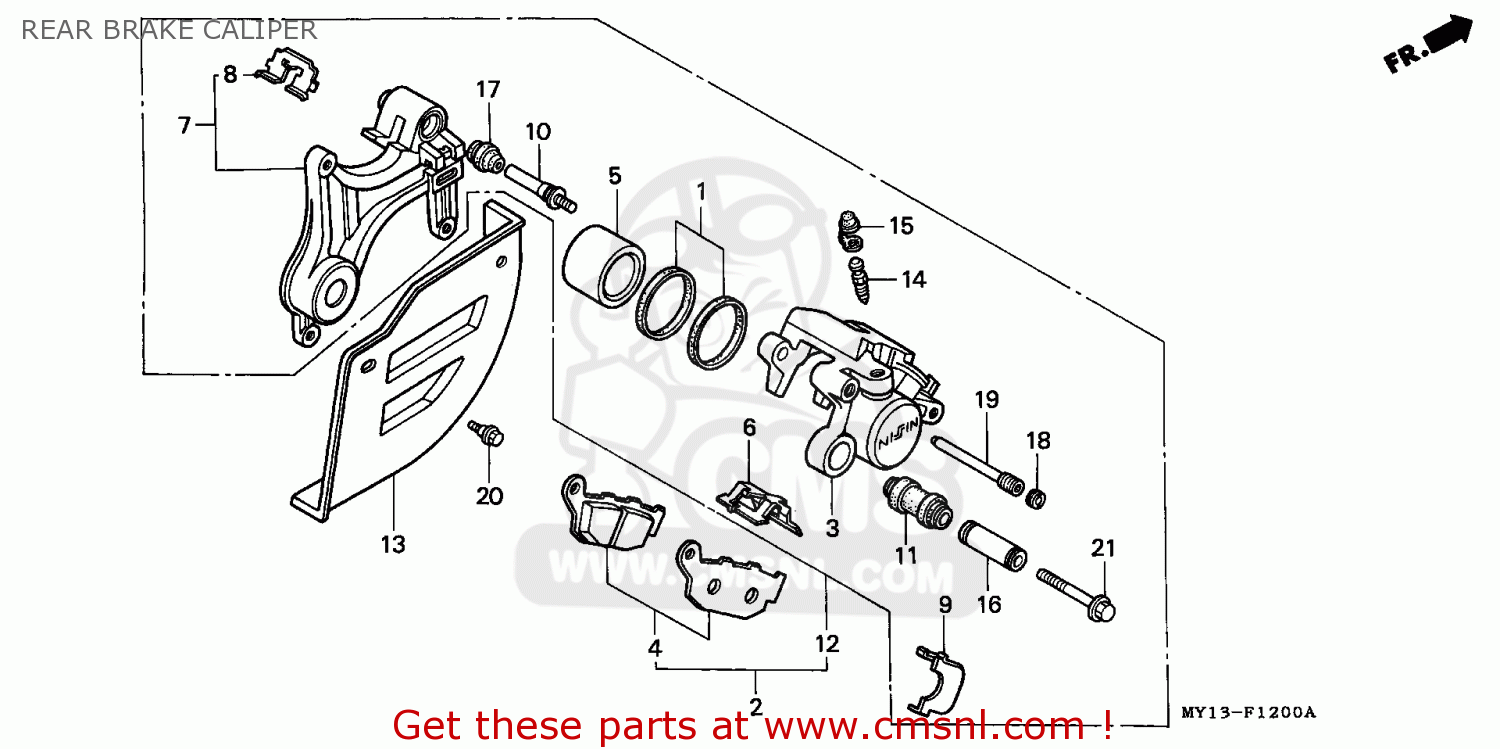 Honda XRV750 AFRICA TWIN 1994 (R) GERMANY REAR BRAKE CALIPER buy REAR