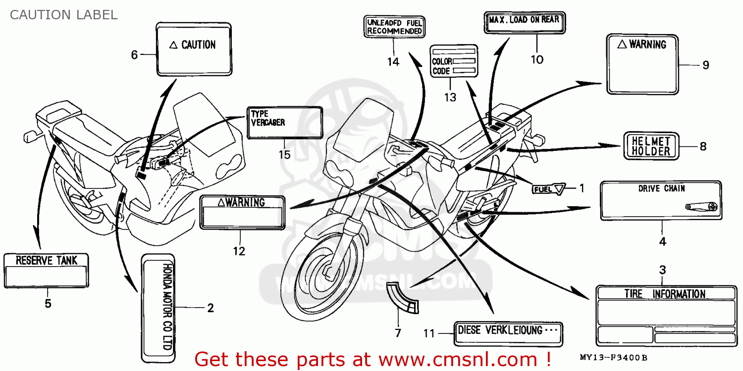 Honda XRV750 AFRICA TWIN 2000 (Y) GERMANY parts lists and schematics
