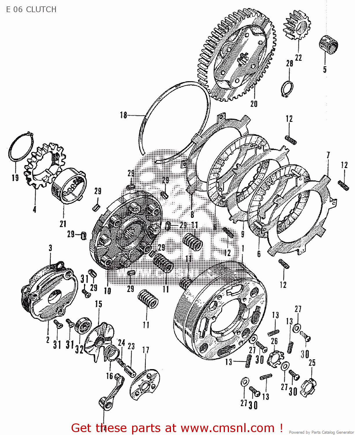 Honda Z50A FORMER MODEL U.S.A E 06 CLUTCH buy E 06 CLUTCH spares online