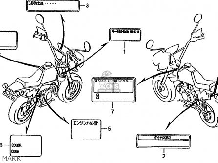 芸能人愛用 parts JAPAN BAJA MONKEY Z50JM Honda lists schematics and その他