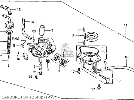 Honda Z50jp Monkey Japan Parts Lists And Schematics