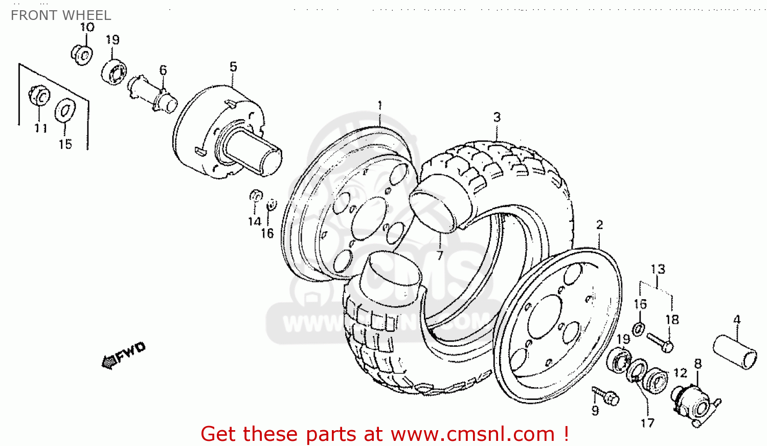 Honda Z50JZ MONKEY FINLAND FRONT WHEEL buy FRONT WHEEL spares online