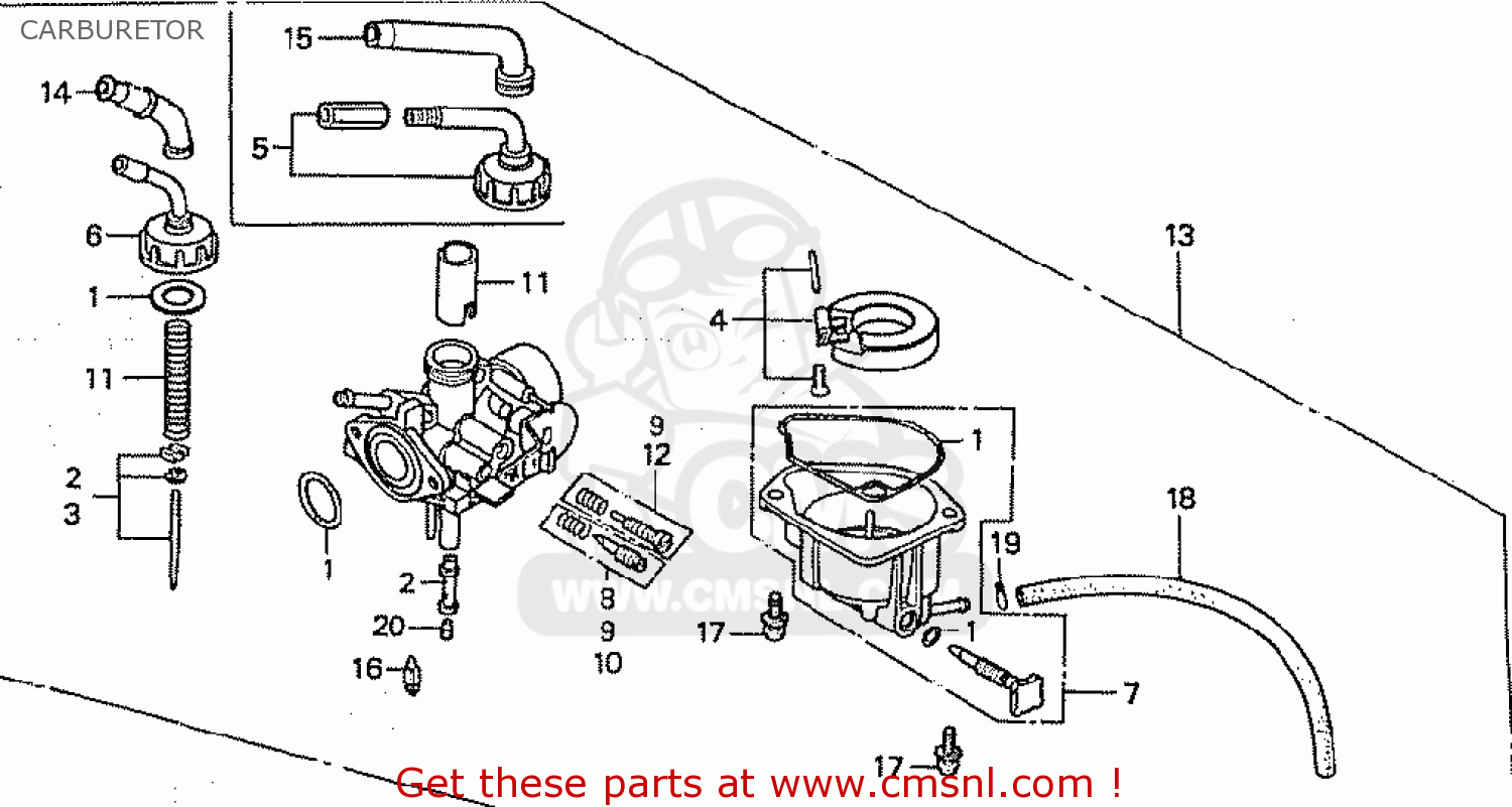 Honda Z50JZ MONKEY & GORILLA JAPAN CARBURETOR - buy CARBURETOR spares ...