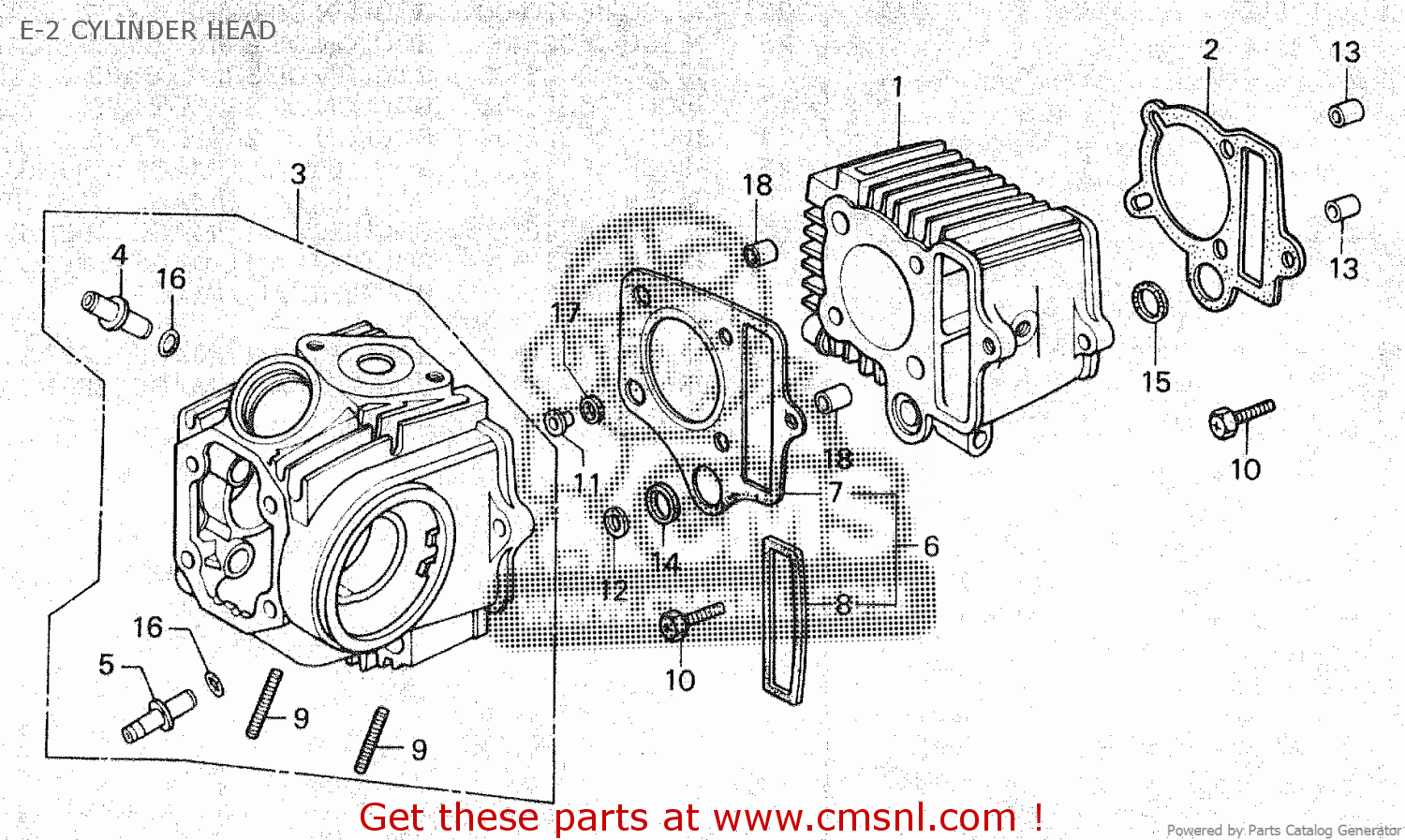 Honda ZB50 1988 (J) E-2 CYLINDER HEAD - buy E-2 CYLINDER HEAD spares online