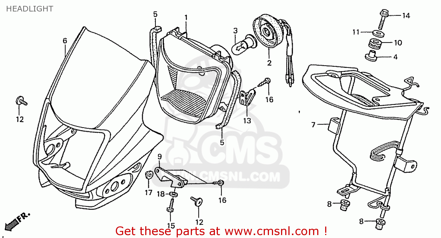 Honda ZN110R NICE HEADLIGHT buy HEADLIGHT spares online