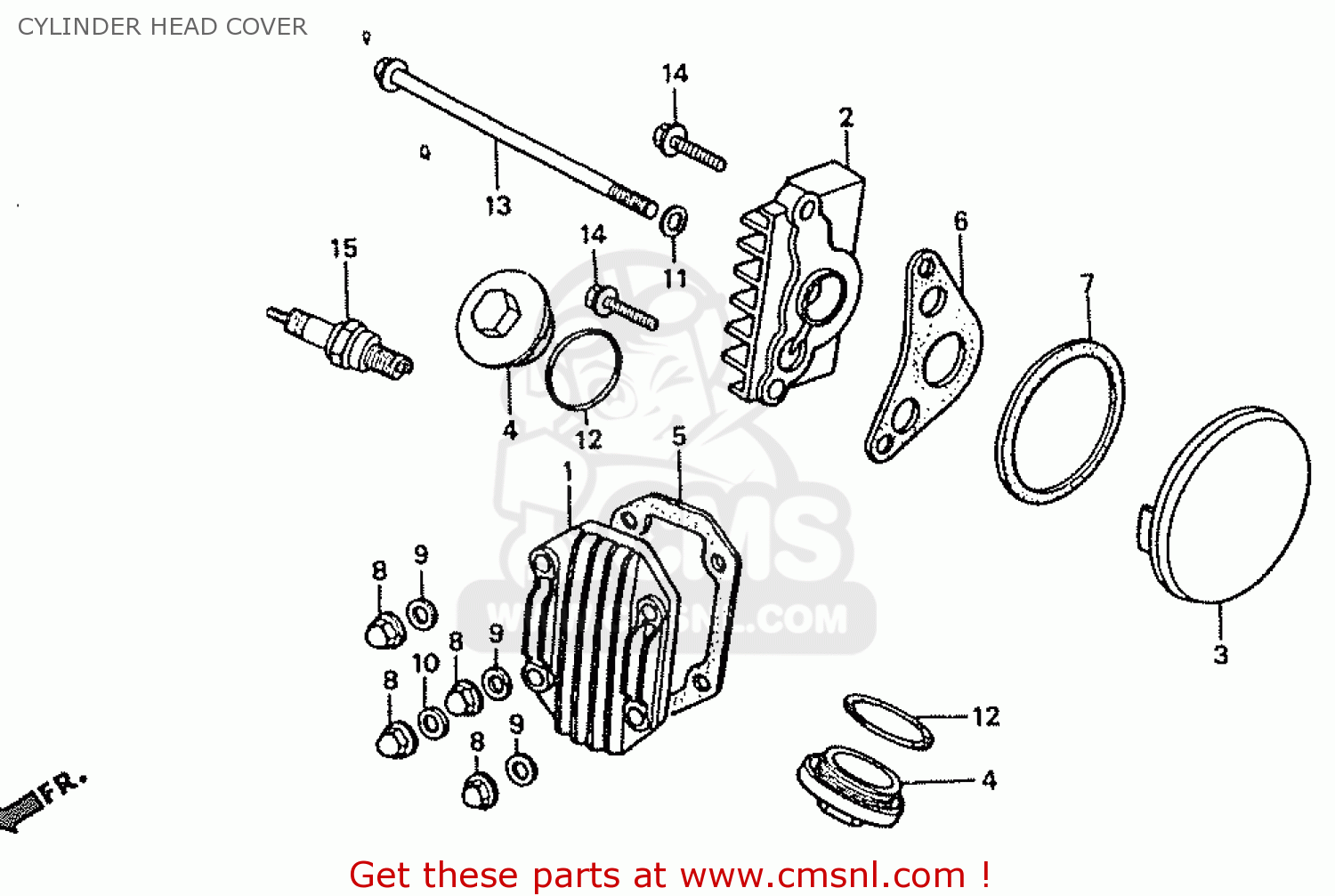 Honda ZN110Y NICE CYLINDER HEAD COVER buy CYLINDER HEAD COVER spares