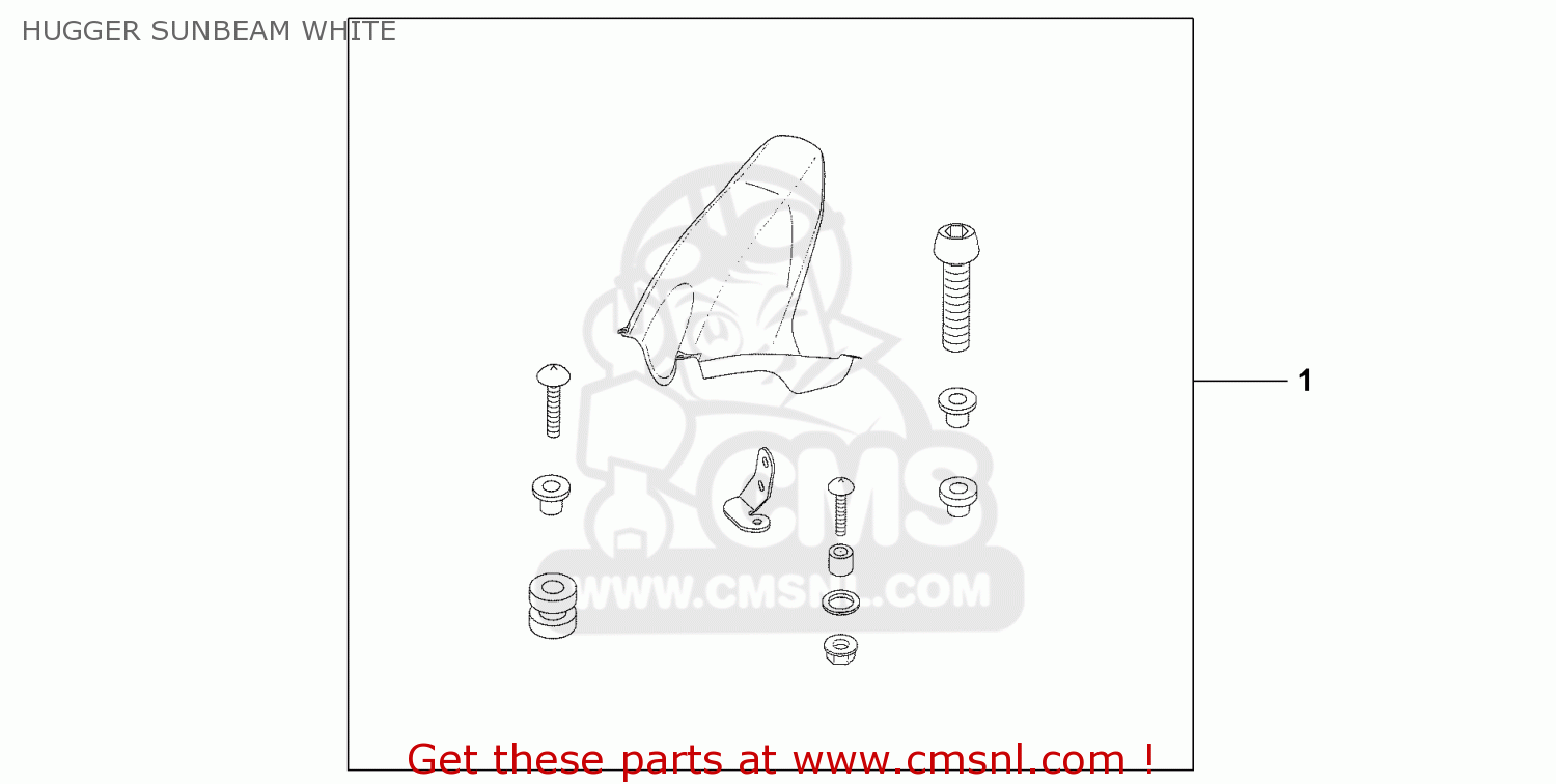 Honda HUGGER SUNBEAM WHITE 08F63MFL820 Honda HUGGER SUNBEAM WHITE 08F63MFL820