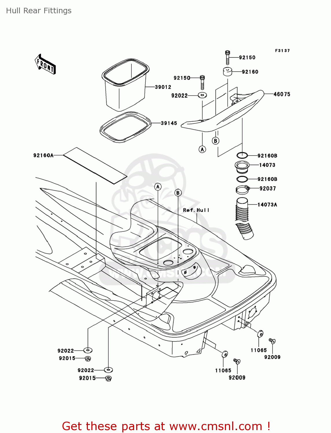 Kawasaki DUCT 140733798 Kawasaki DUCT 140733798