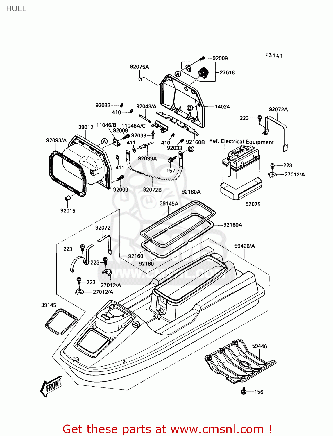 1402437558C: Cover,storage,j.white Kawasaki - buy the 14024-3755-8C at ...