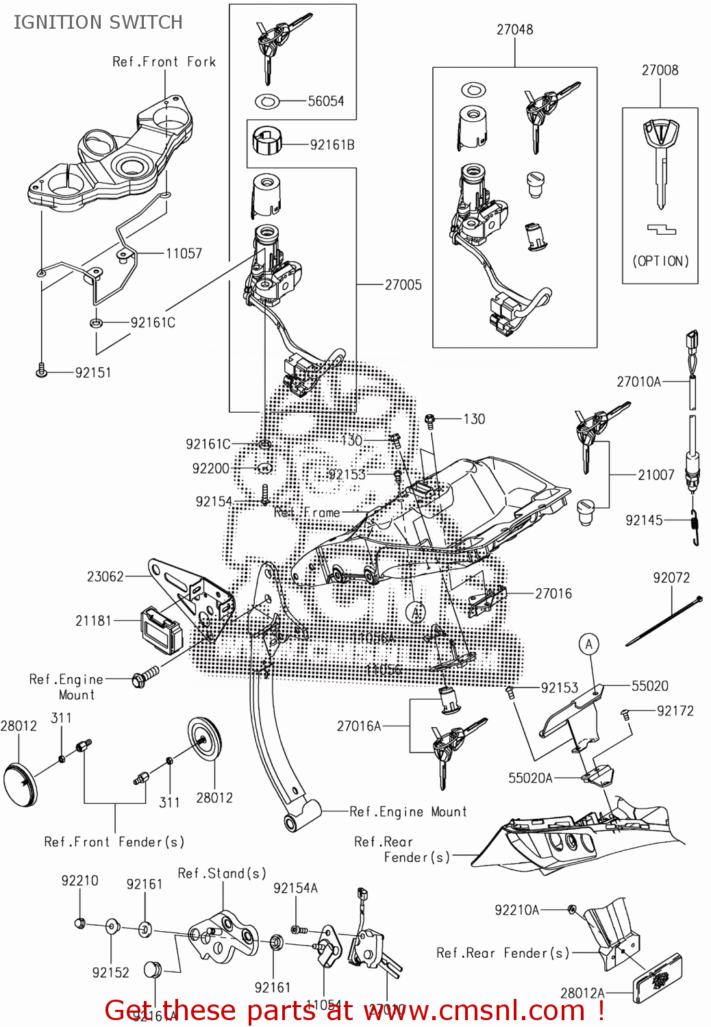 Kawasaki LOCK-ASSY,SEAT 270165368 Kawasaki LOCK-ASSY,SEAT 270165368