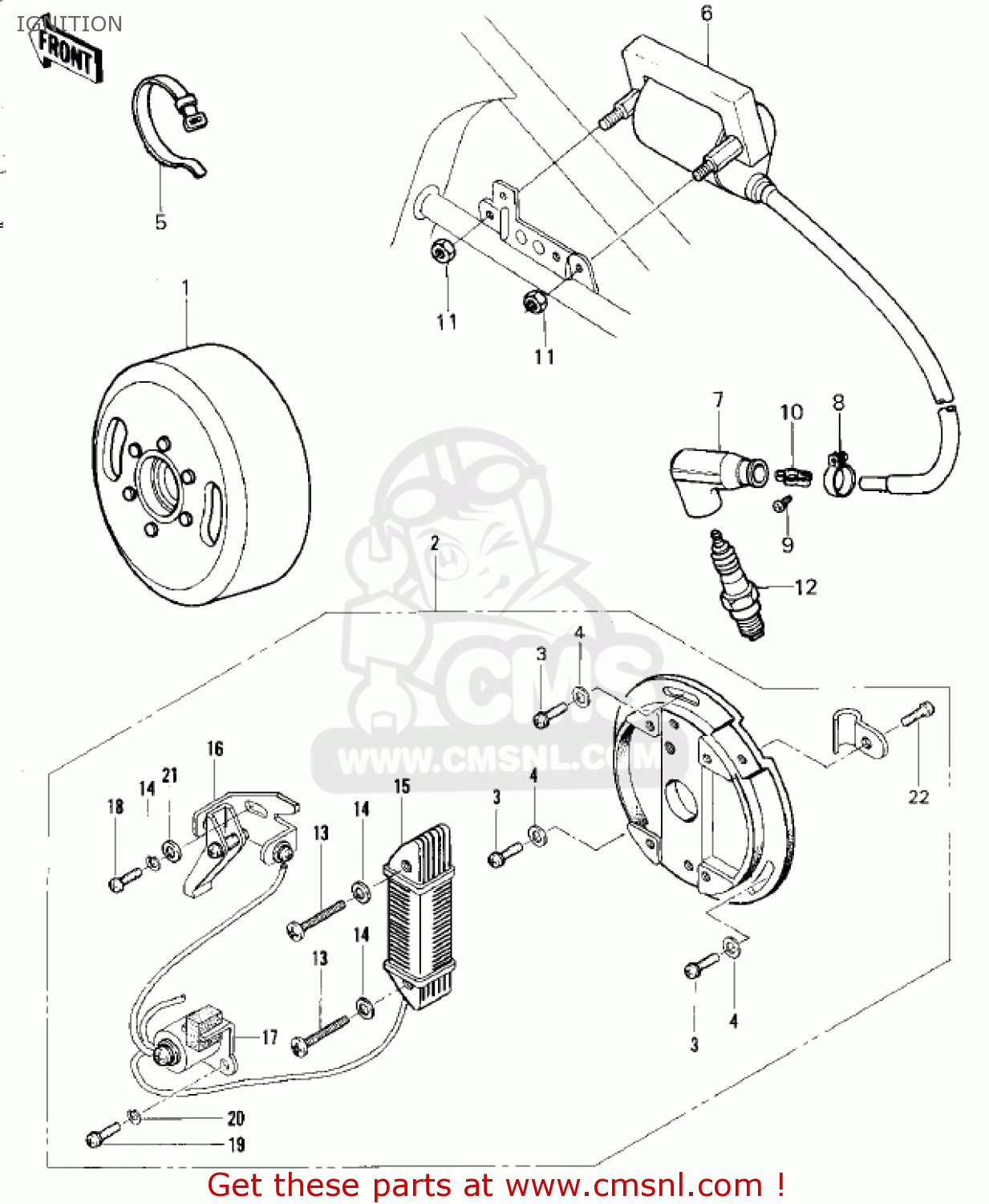 210071019: Magneto Flywheel Kawasaki - buy the 21007-1019 at CMSNL