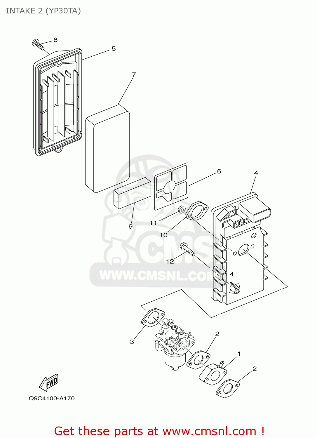 ELEMENT, AIR CLEANER for EF4000DE 7VW2 YG4000D 7VW2 GENERATOR 2000