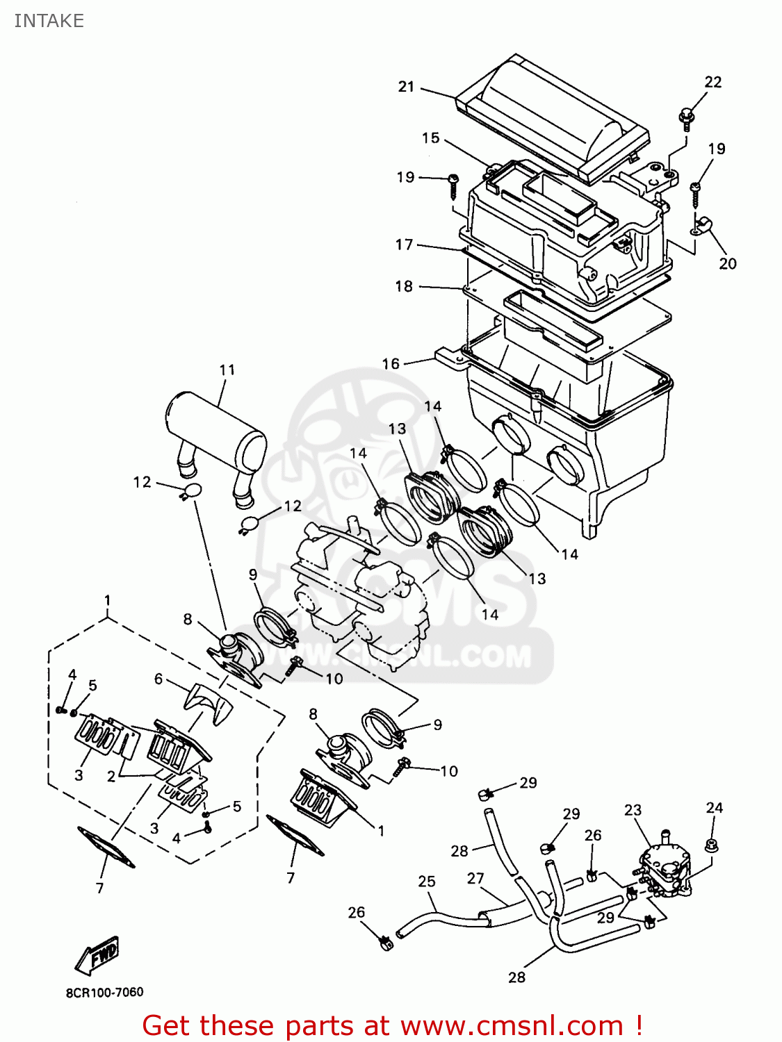 8CR1355500 Manifold, Intake Yamaha buy the 8CR1355500 at CMSNL