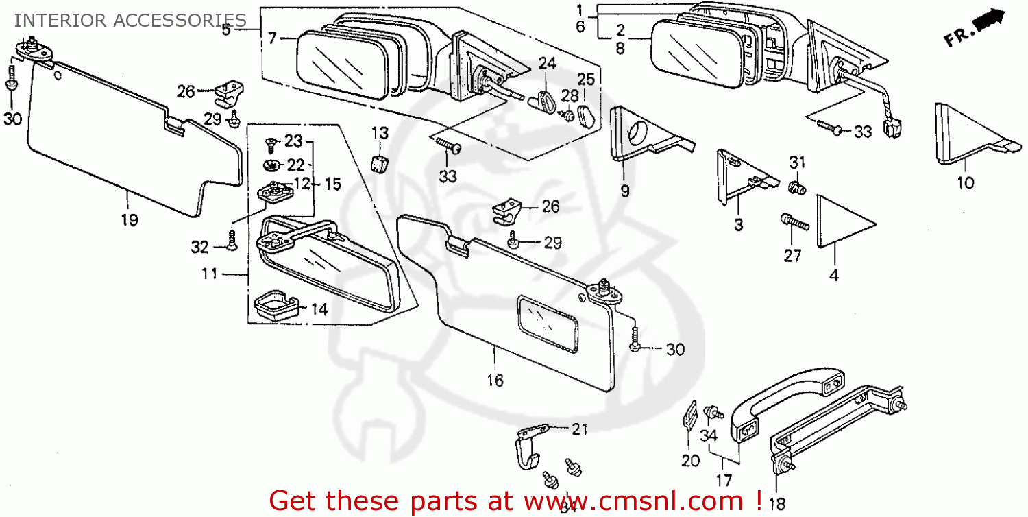 83240SH4A00ZC Grab Rail *yr126l* Honda buy the 83240SH4A00ZC at CMSNL
