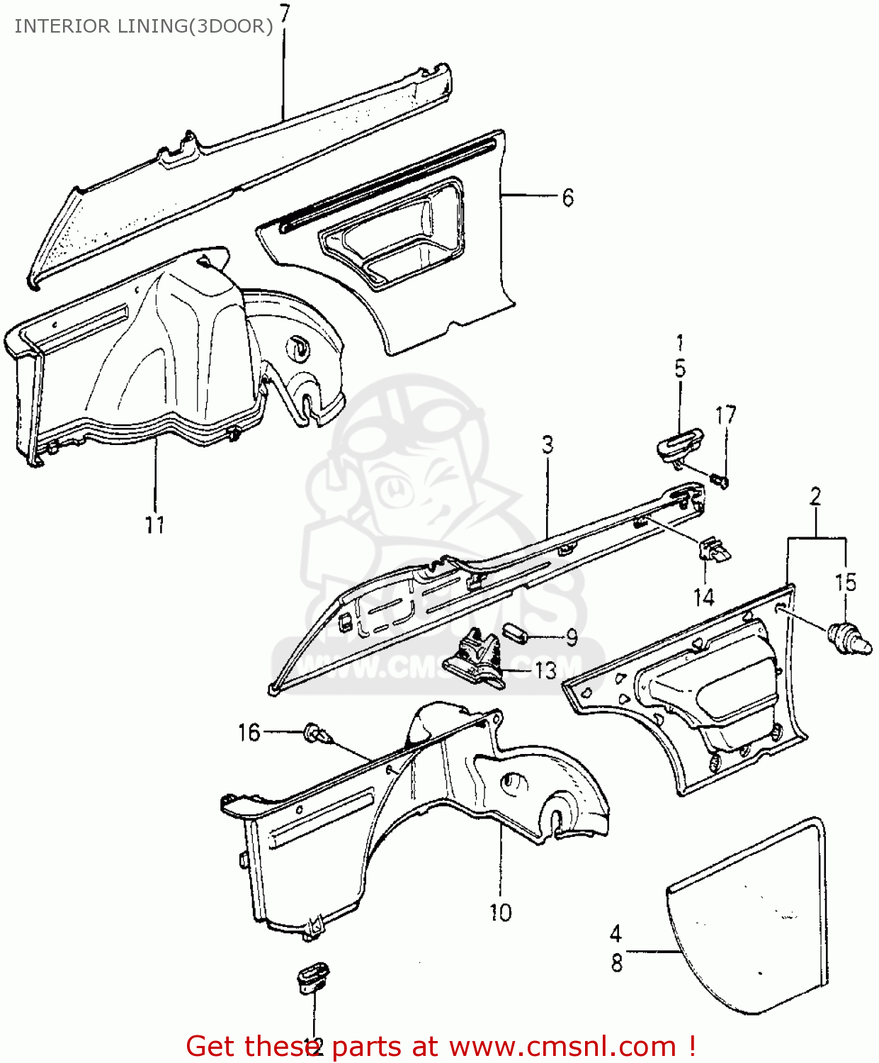 73836671673ZB Trim, L. Side *r28l* Honda buy the 73836671673ZB at CMSNL