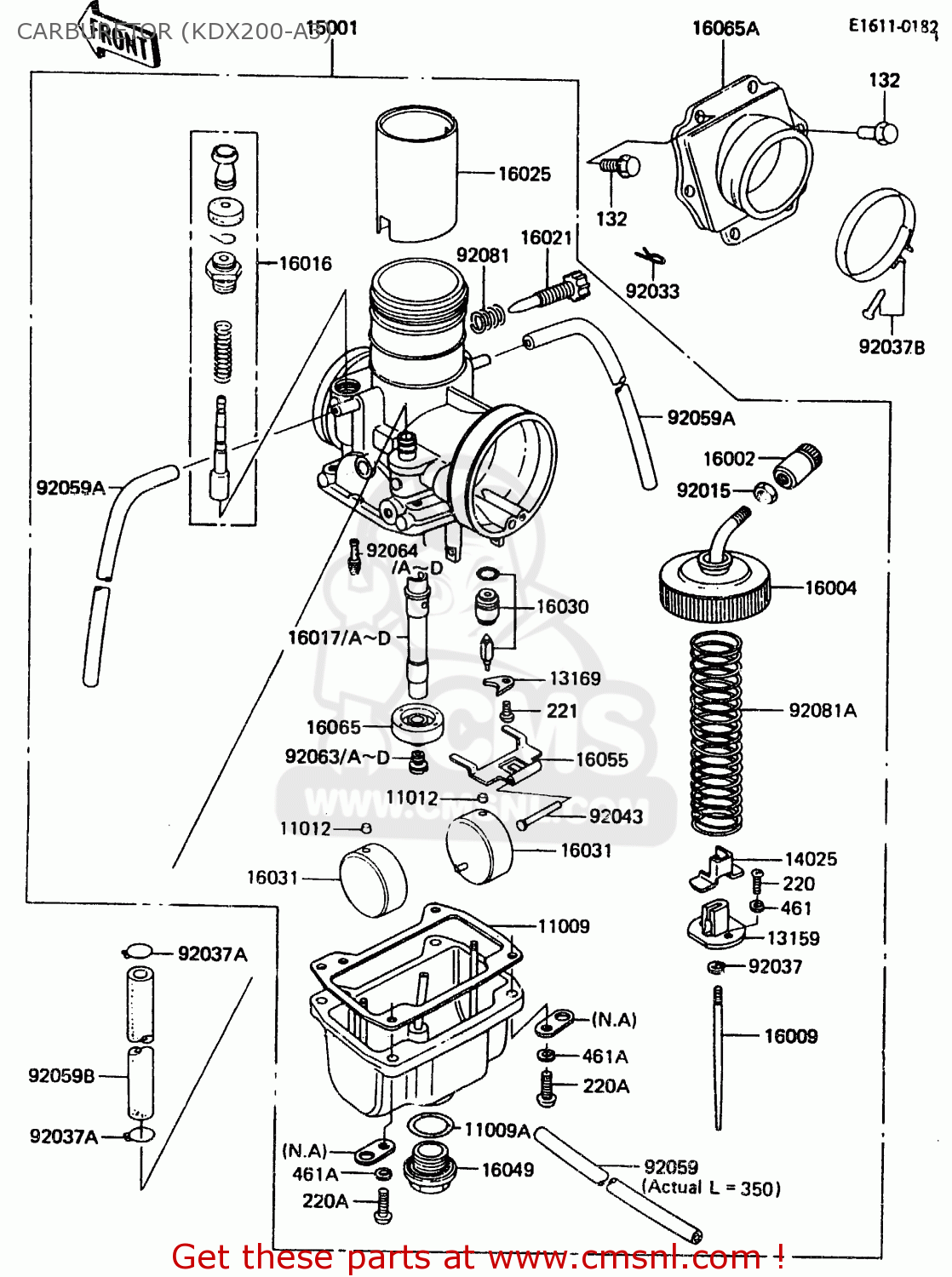 Kawasaki 1985 A3: Kdx200 Carburetor (kdx200-a3 ... 1982 kawasaki wiring diagrams 200 