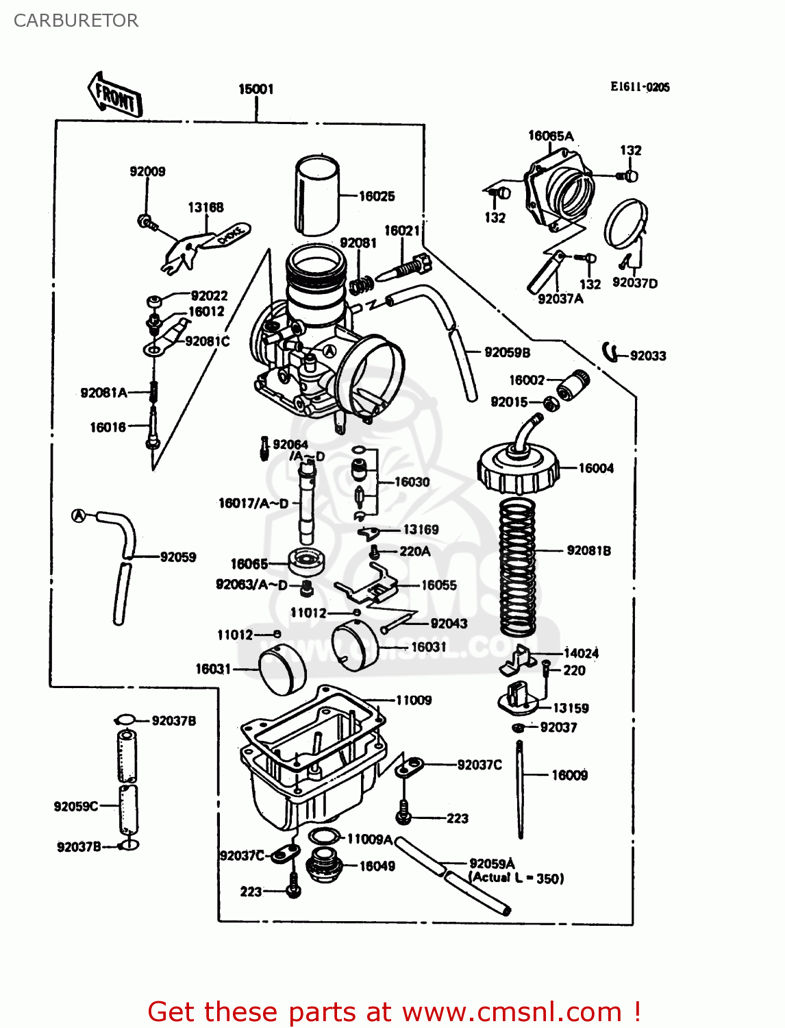 Kawasaki 1986 C1: Kdx200 Carburetor - schematic partsfiche 1982 kawasaki wiring diagrams 200 