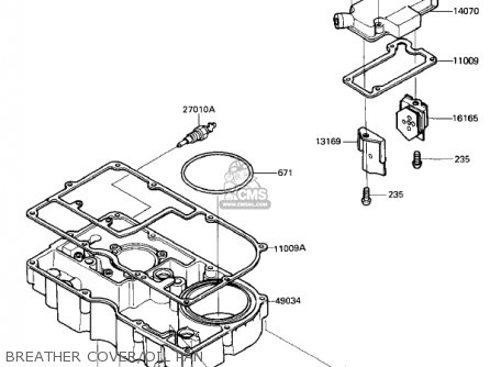 Kawasaki 1986 Zl900-a2 Eliminator parts list partsmanual partsfiche