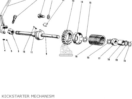 KICKSTARTER MECHANISM - A1 SAMURAI 1967 EUROPE USA