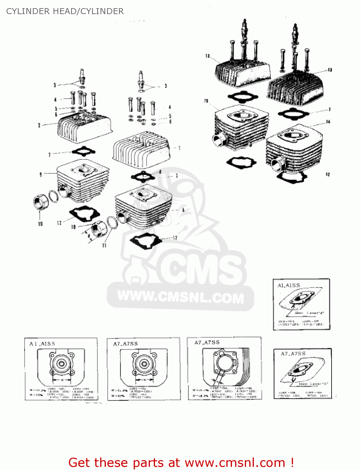 CYLINDER HEAD/CYLINDER A1 SAMURAI 1969 EUROPE USA