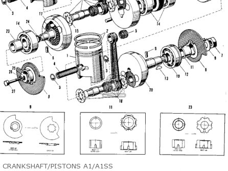 CRANKSHAFT/PISTONS A1/A1SS - A1 SAMURAI 1969 EUROPE USA