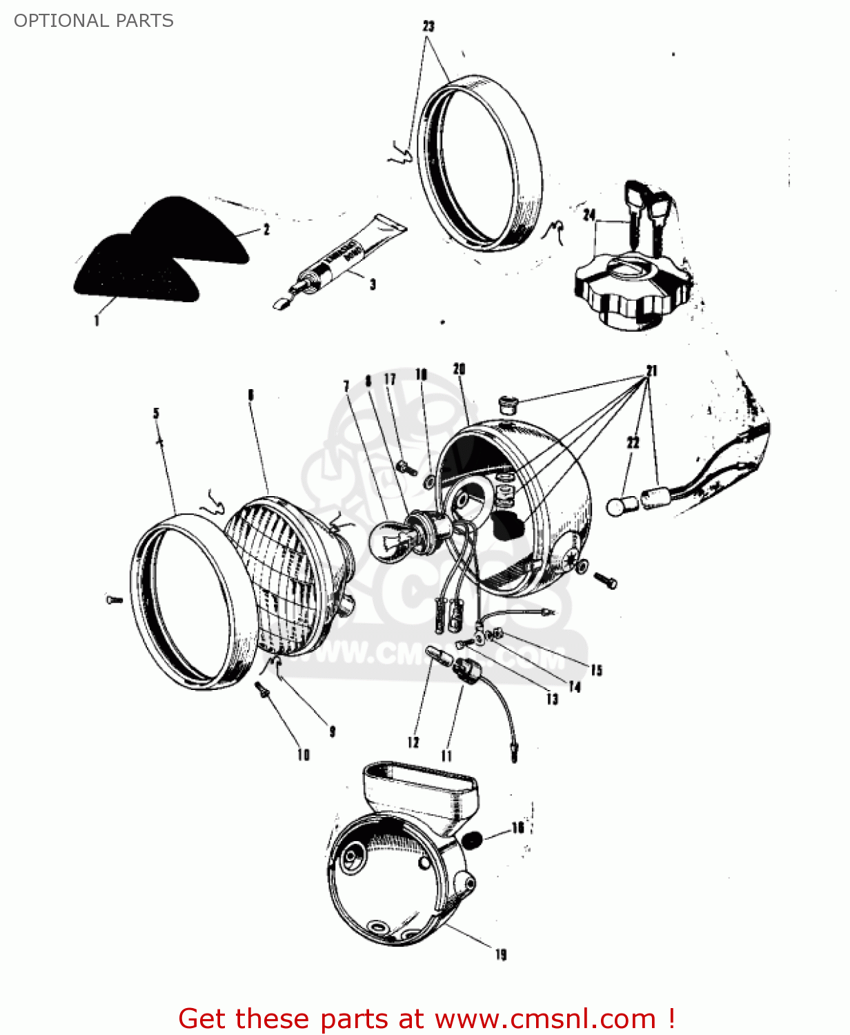 OPTIONAL PARTS A1A SAMURAI 1970 EUROPE USA