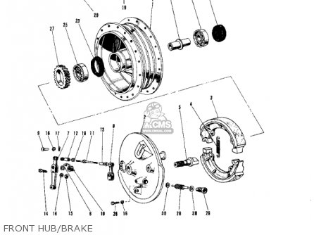 FRONT HUB/BRAKE - A1SS SAMURAI 1967 EUROPE USA