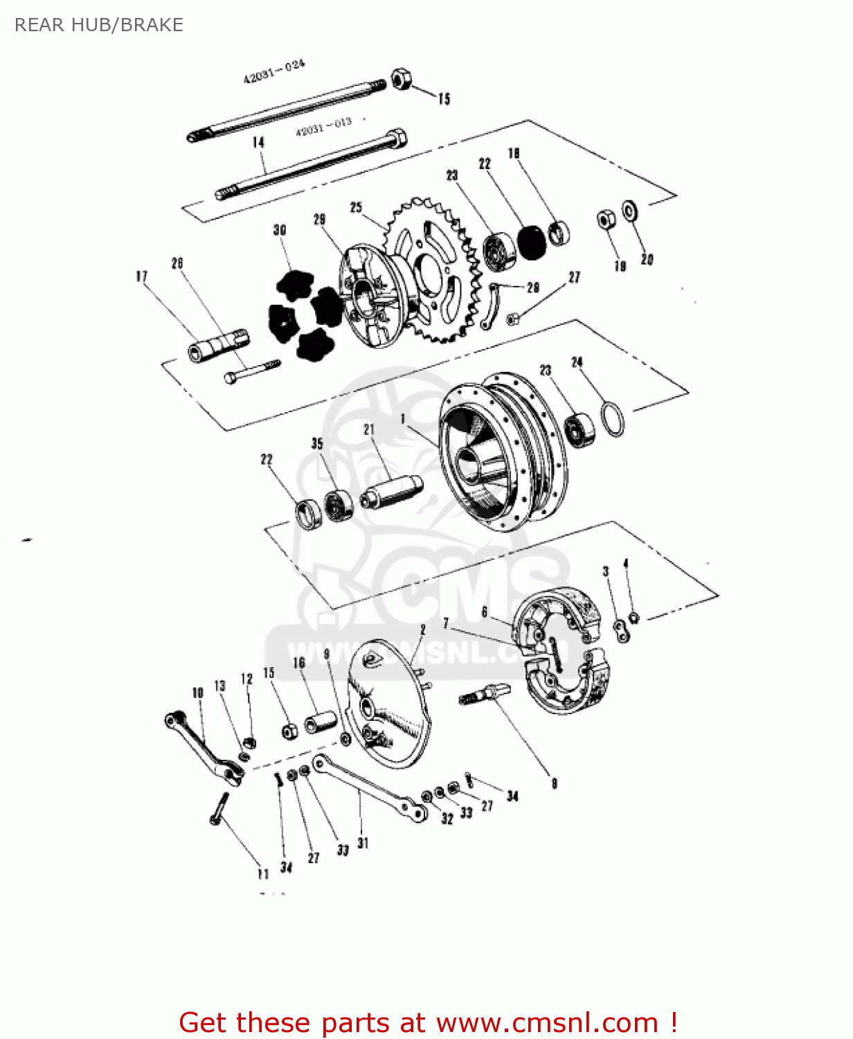 REAR HUB/BRAKE A1SS SAMURAI 1968 EUROPE USA